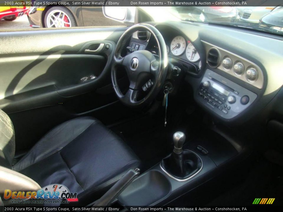 2003 Acura RSX Type S Sports Coupe Satin Silver Metallic / Ebony Photo #19
