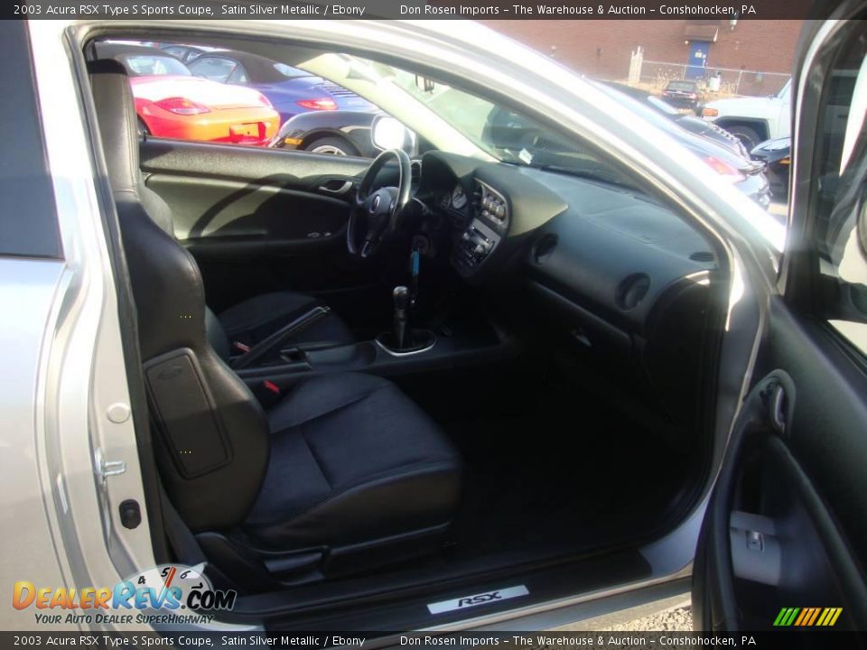 2003 Acura RSX Type S Sports Coupe Satin Silver Metallic / Ebony Photo #20