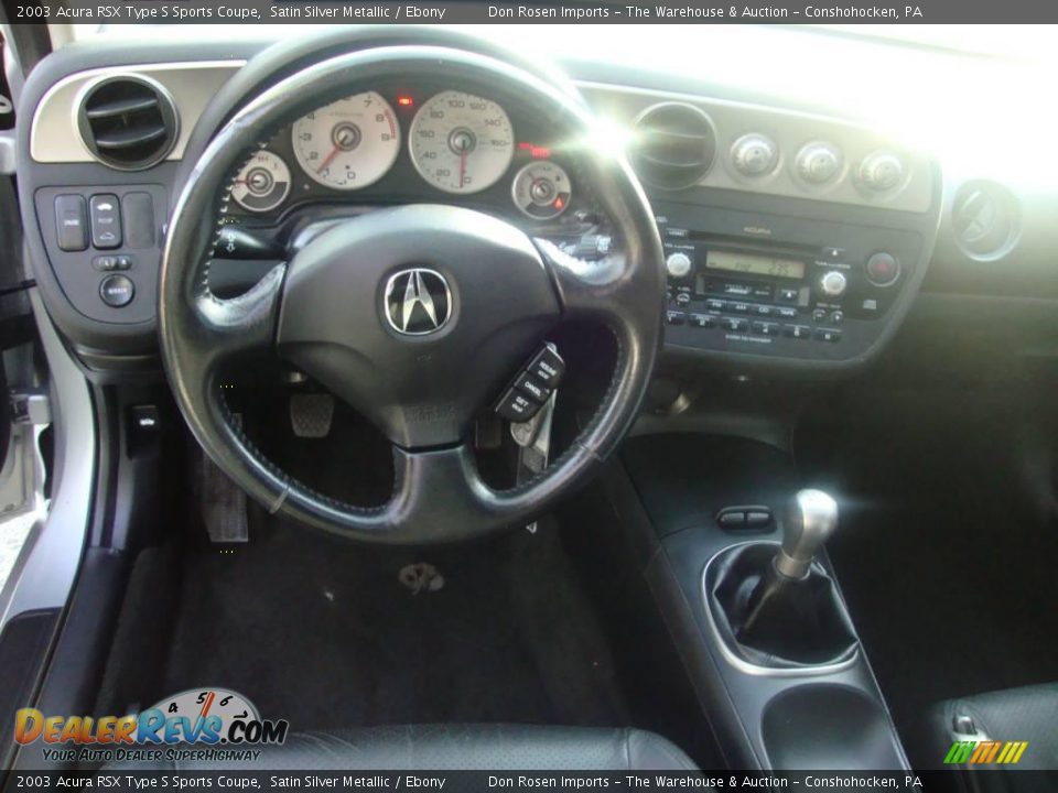 2003 Acura RSX Type S Sports Coupe Satin Silver Metallic / Ebony Photo #27