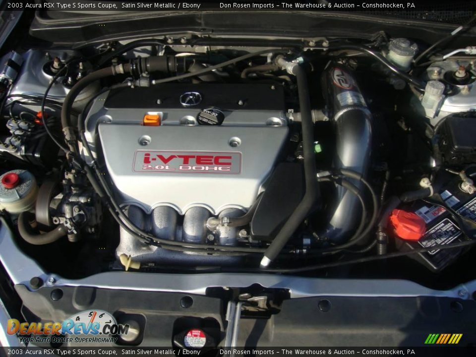 2003 Acura RSX Type S Sports Coupe Satin Silver Metallic / Ebony Photo #31