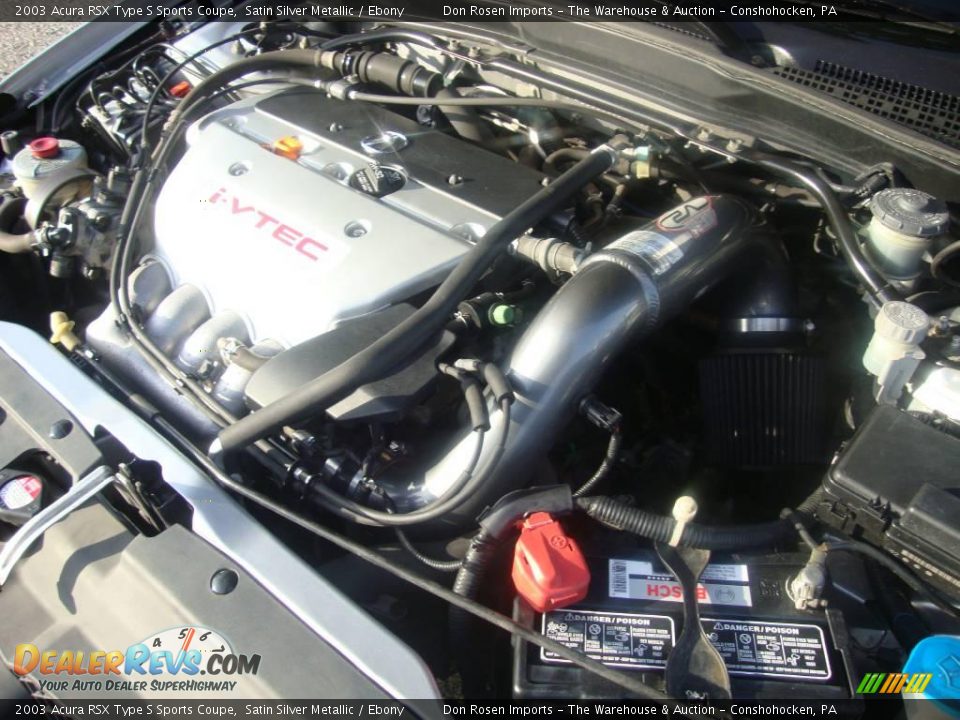 2003 Acura RSX Type S Sports Coupe Satin Silver Metallic / Ebony Photo #32
