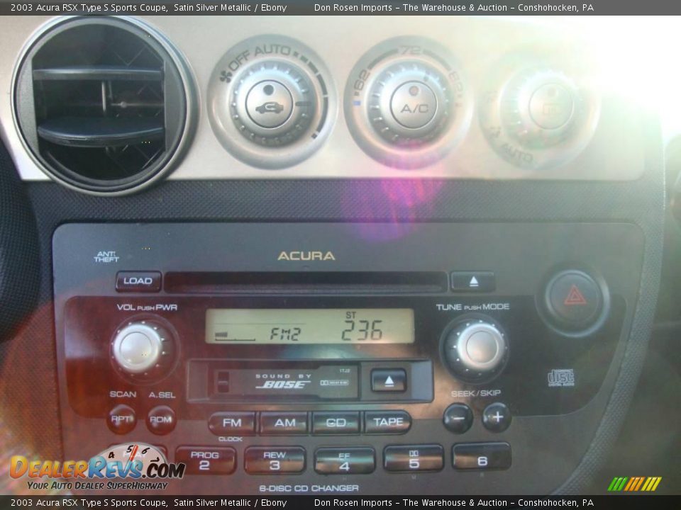 2003 Acura RSX Type S Sports Coupe Satin Silver Metallic / Ebony Photo #36