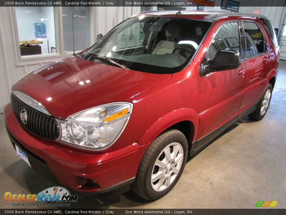 2006 Buick Rendezvous CX AWD Cardinal Red Metallic / Gray Photo #2