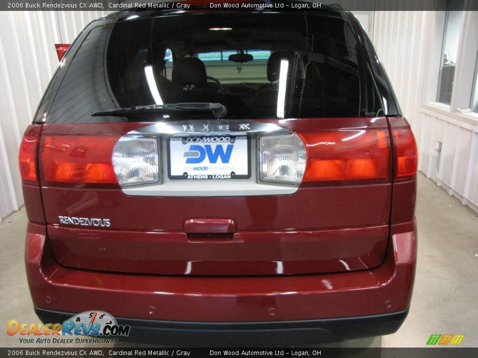 2006 Buick Rendezvous CX AWD Cardinal Red Metallic / Gray Photo #5