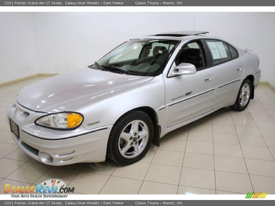 2001 Pontiac Grand Am GT Sedan Galaxy Silver Metallic / Dark Pewter Photo #3