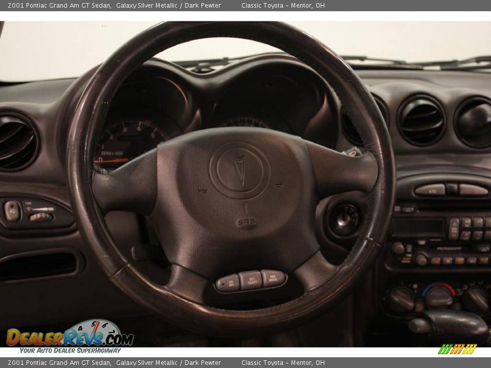 2001 Pontiac Grand Am GT Sedan Galaxy Silver Metallic / Dark Pewter Photo #11