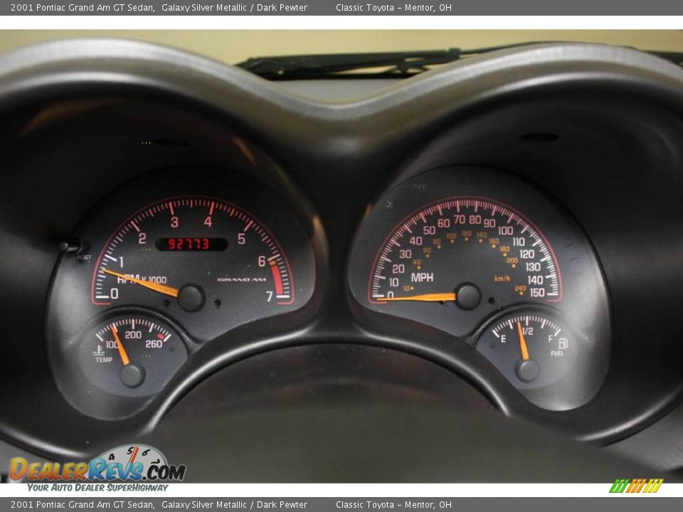 2001 Pontiac Grand Am GT Sedan Galaxy Silver Metallic / Dark Pewter Photo #12