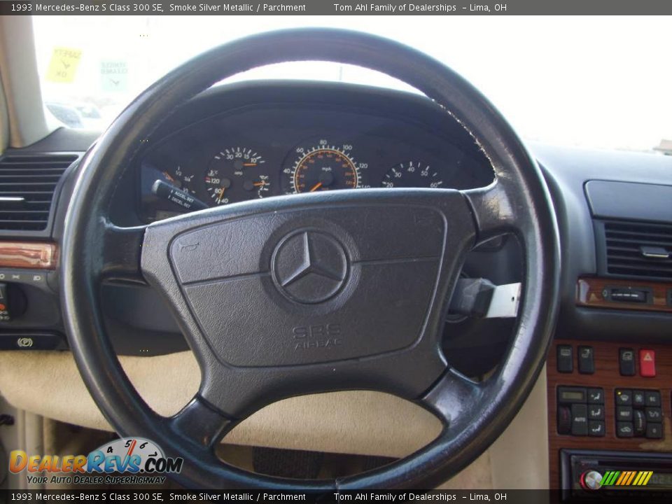 1993 Mercedes-Benz S Class 300 SE Smoke Silver Metallic / Parchment Photo #14