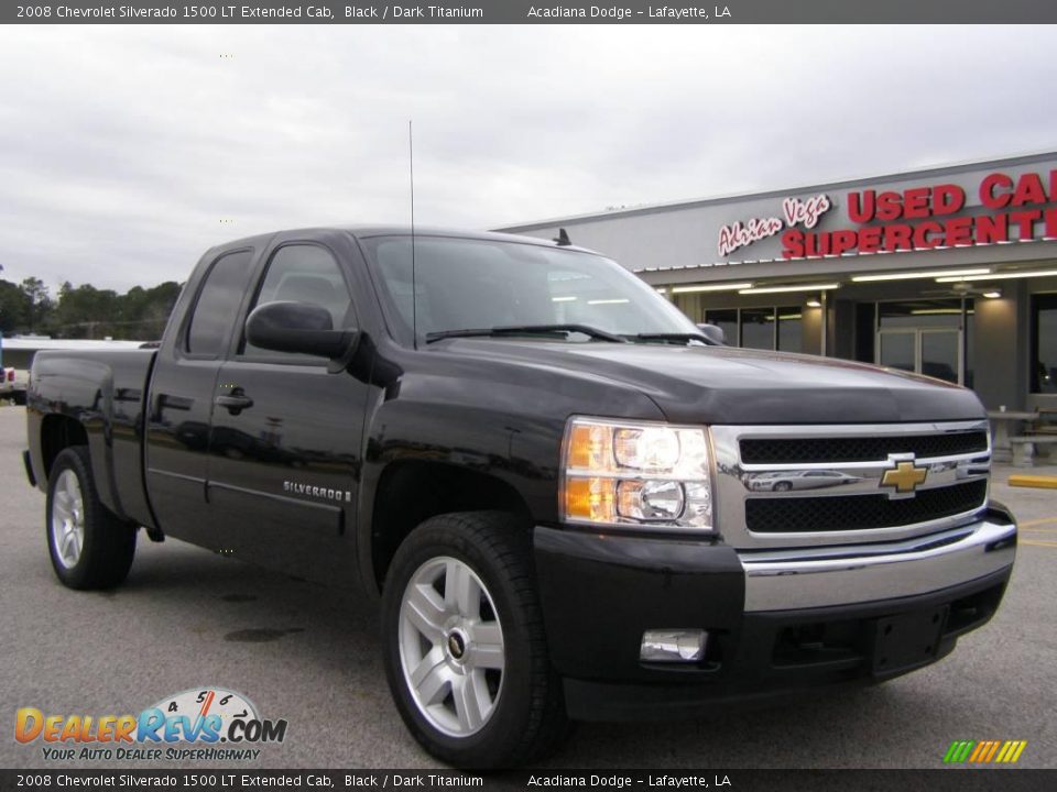 2008 Chevrolet Silverado 1500 LT Extended Cab Black / Dark Titanium Photo #1