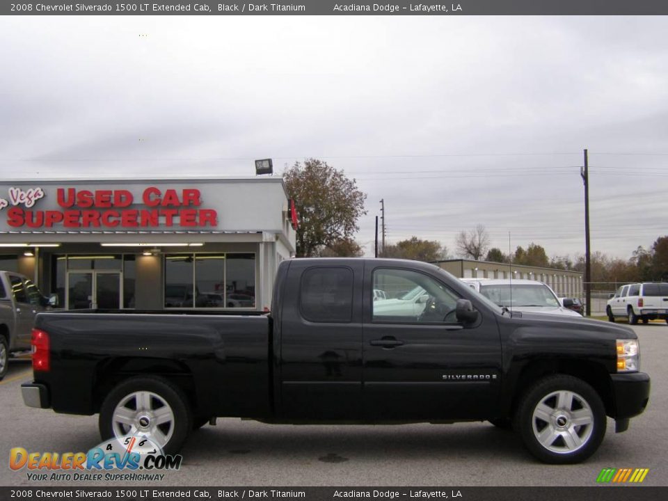 2008 Chevrolet Silverado 1500 LT Extended Cab Black / Dark Titanium Photo #2