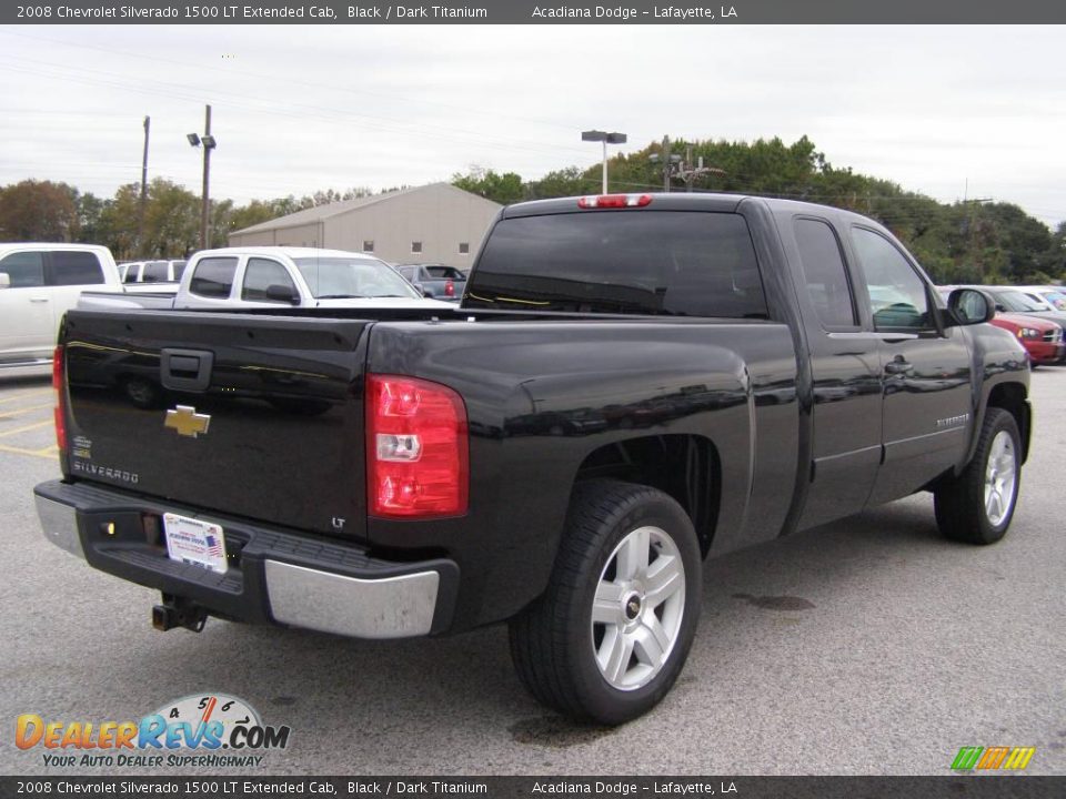 2008 Chevrolet Silverado 1500 LT Extended Cab Black / Dark Titanium Photo #3