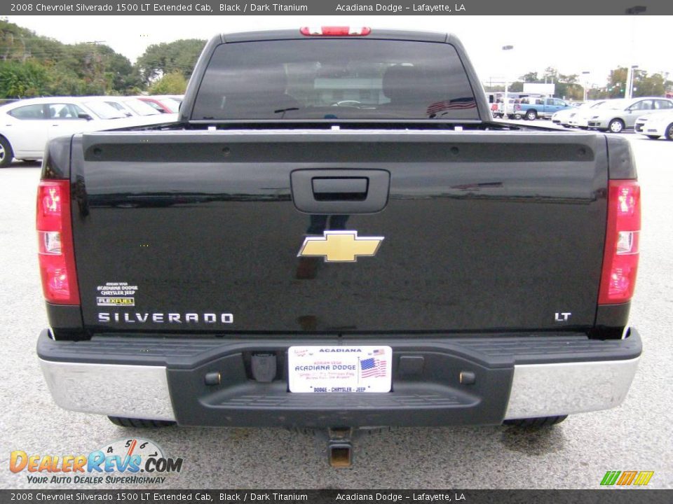 2008 Chevrolet Silverado 1500 LT Extended Cab Black / Dark Titanium Photo #4