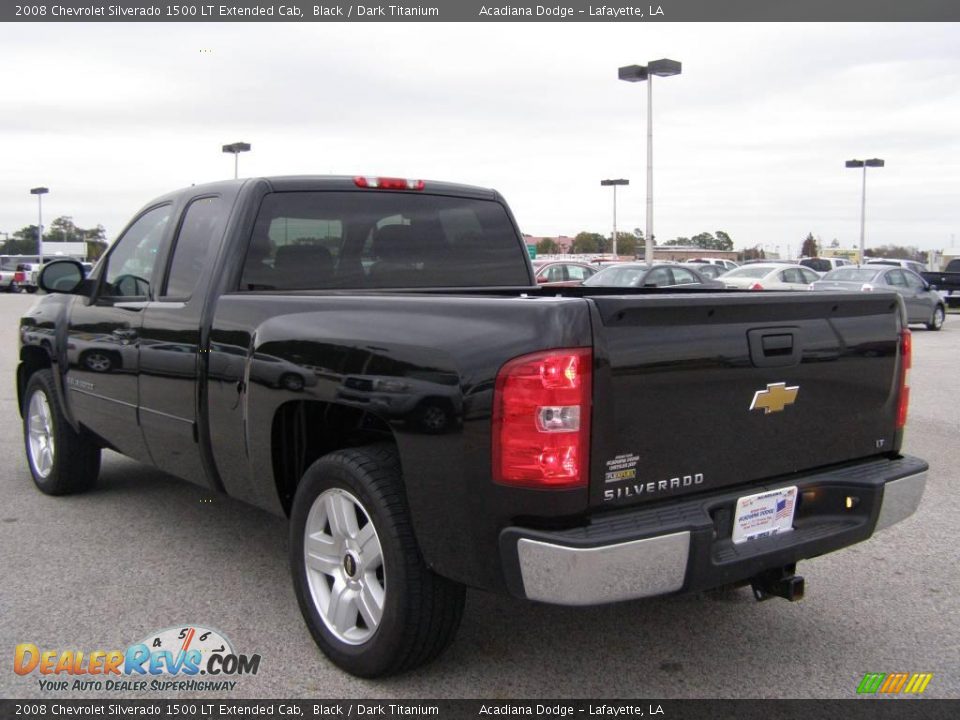 2008 Chevrolet Silverado 1500 LT Extended Cab Black / Dark Titanium Photo #5