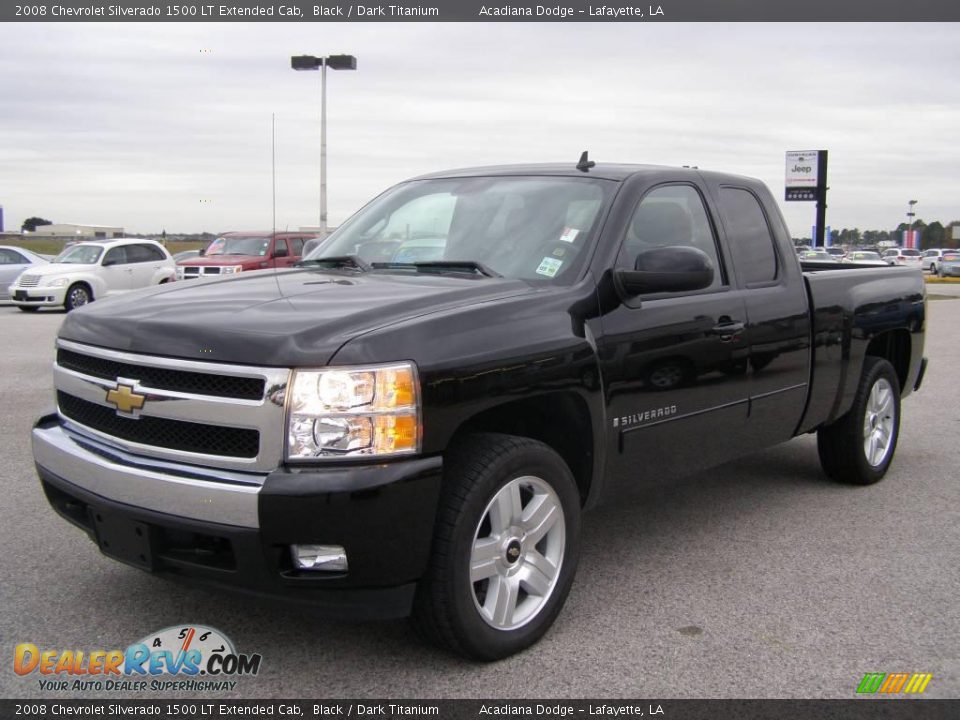 2008 Chevrolet Silverado 1500 LT Extended Cab Black / Dark Titanium Photo #7