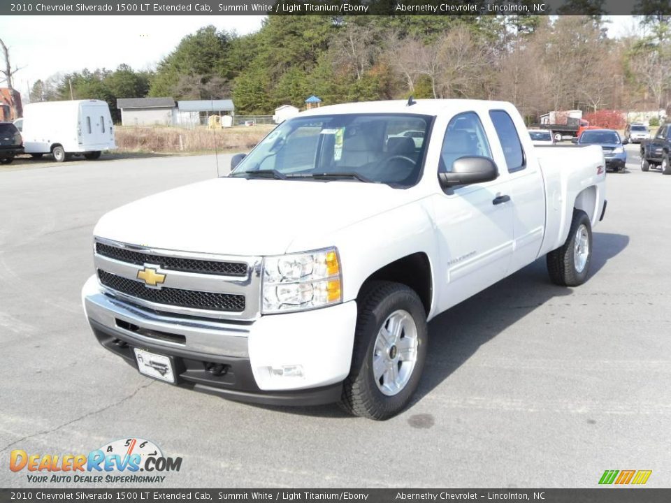 2010 Chevrolet Silverado 1500 LT Extended Cab Summit White / Light Titanium/Ebony Photo #1