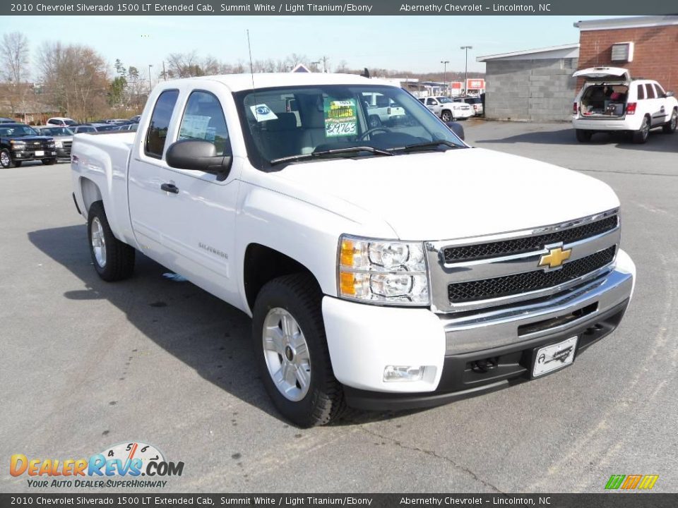 2010 Chevrolet Silverado 1500 LT Extended Cab Summit White / Light Titanium/Ebony Photo #6