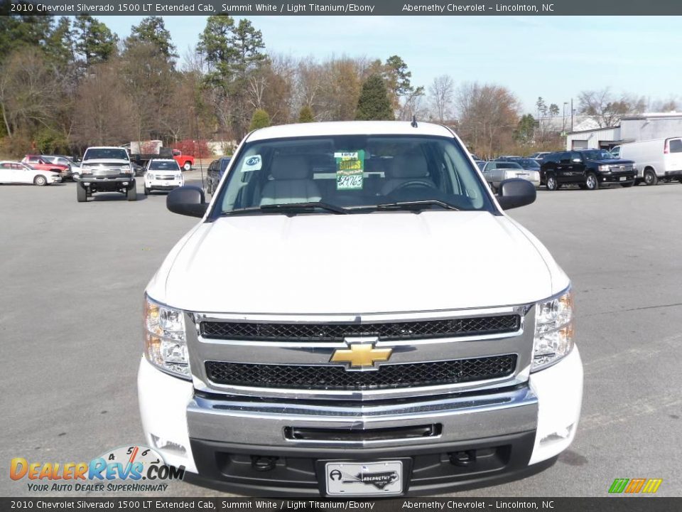 2010 Chevrolet Silverado 1500 LT Extended Cab Summit White / Light Titanium/Ebony Photo #7
