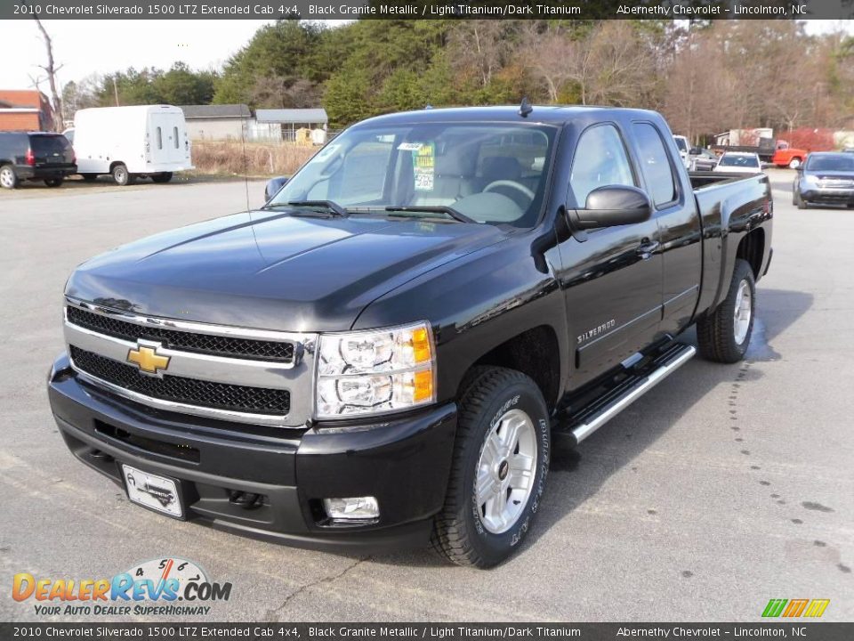 2010 Chevrolet Silverado 1500 LTZ Extended Cab 4x4 Black Granite Metallic / Light Titanium/Dark Titanium Photo #1