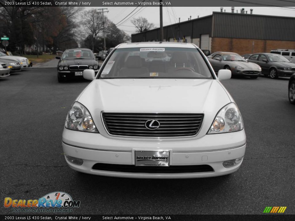 2003 Lexus LS 430 Sedan Crystal White / Ivory Photo #2