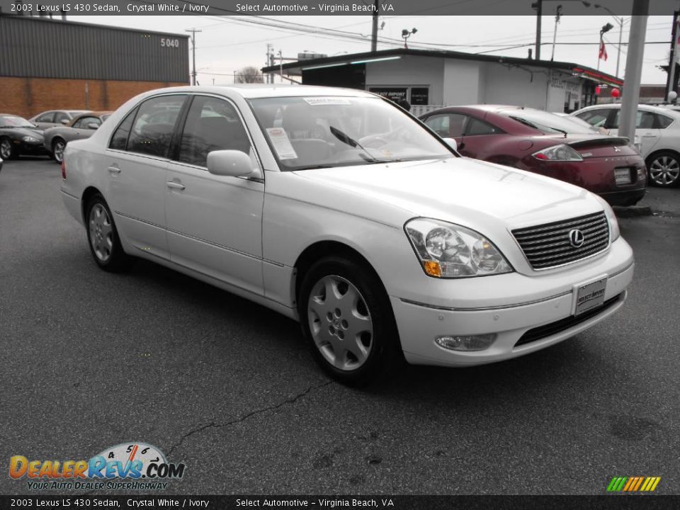 2003 Lexus LS 430 Sedan Crystal White / Ivory Photo #3