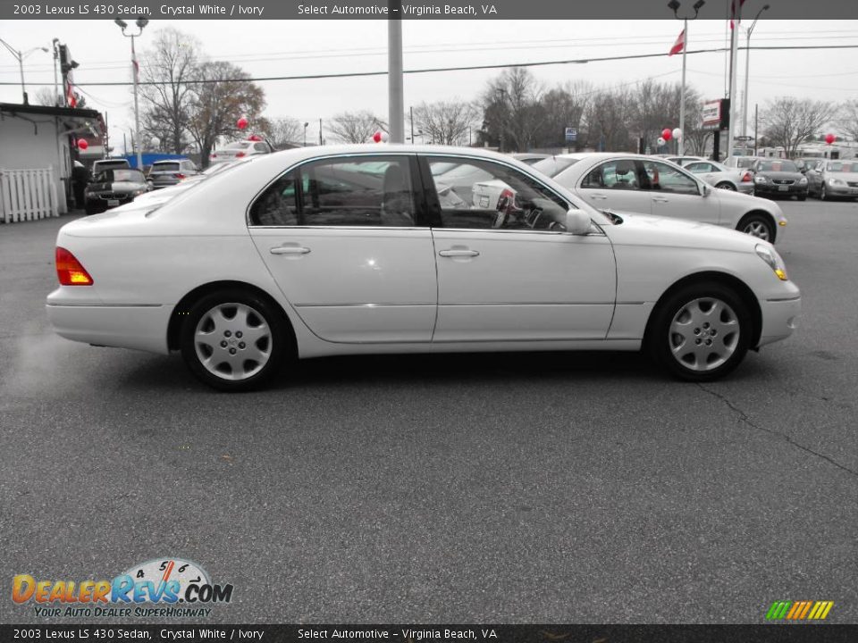 2003 Lexus LS 430 Sedan Crystal White / Ivory Photo #4