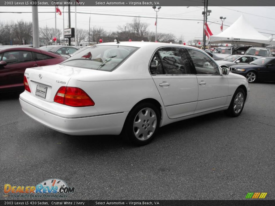 2003 Lexus LS 430 Sedan Crystal White / Ivory Photo #5