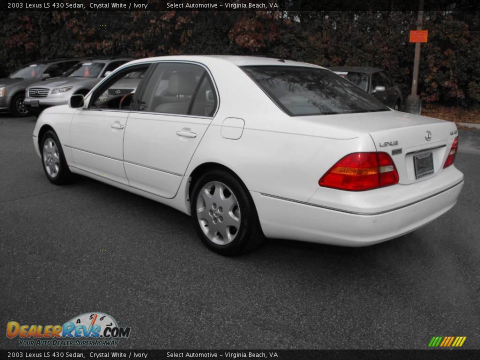 2003 Lexus LS 430 Sedan Crystal White / Ivory Photo #7