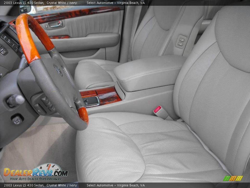 2003 Lexus LS 430 Sedan Crystal White / Ivory Photo #11