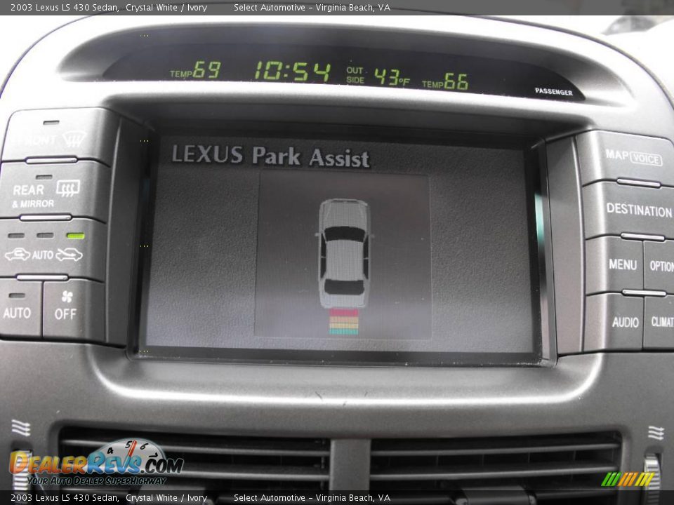 2003 Lexus LS 430 Sedan Crystal White / Ivory Photo #13