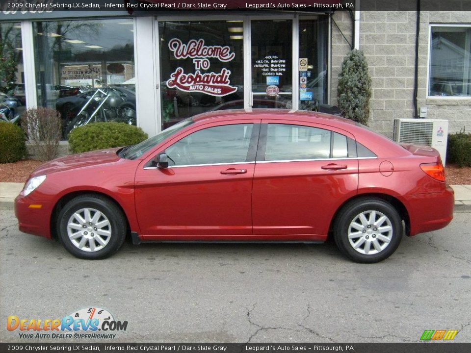 2009 Chrysler Sebring LX Sedan Inferno Red Crystal Pearl / Dark Slate Gray Photo #2