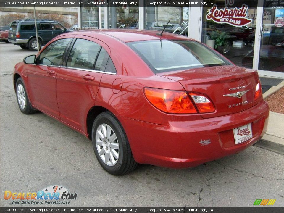 2009 Chrysler Sebring LX Sedan Inferno Red Crystal Pearl / Dark Slate Gray Photo #3