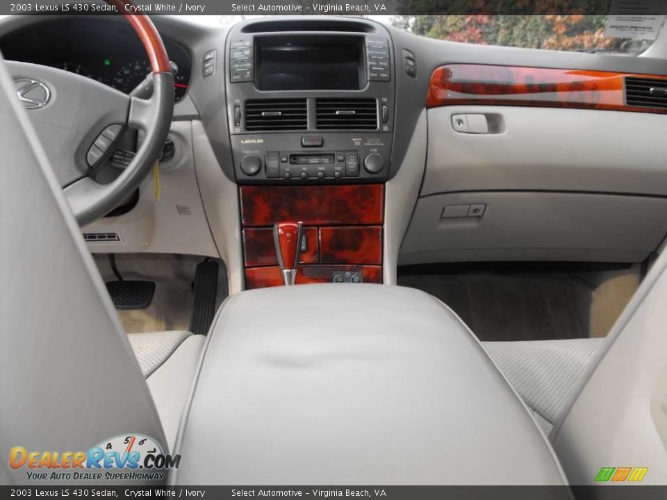 2003 Lexus LS 430 Sedan Crystal White / Ivory Photo #17
