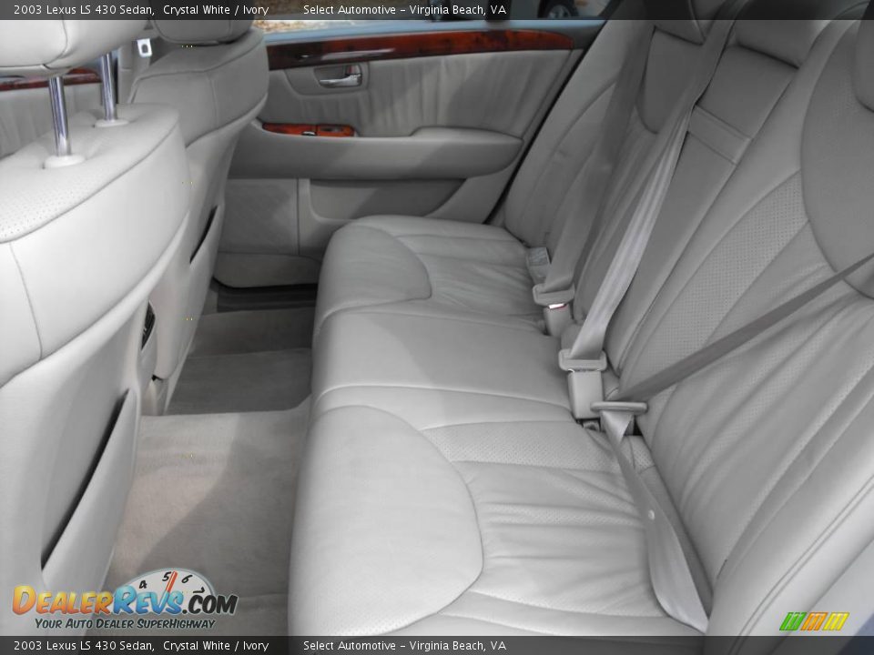 2003 Lexus LS 430 Sedan Crystal White / Ivory Photo #18