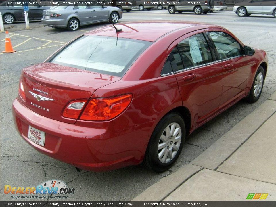 2009 Chrysler Sebring LX Sedan Inferno Red Crystal Pearl / Dark Slate Gray Photo #5
