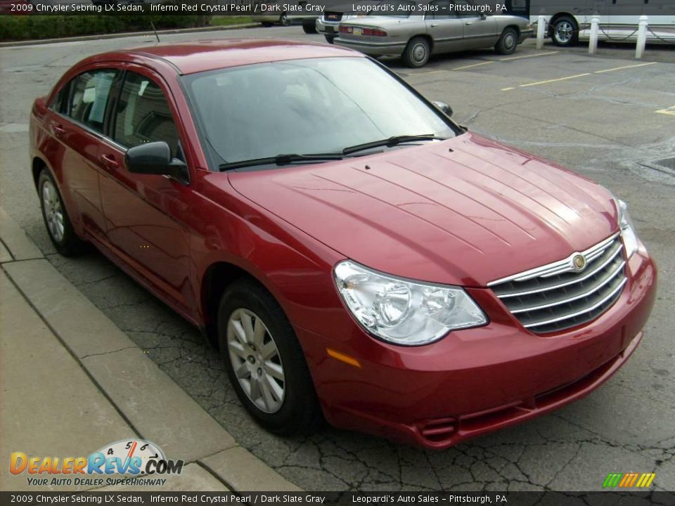 2009 Chrysler Sebring LX Sedan Inferno Red Crystal Pearl / Dark Slate Gray Photo #6