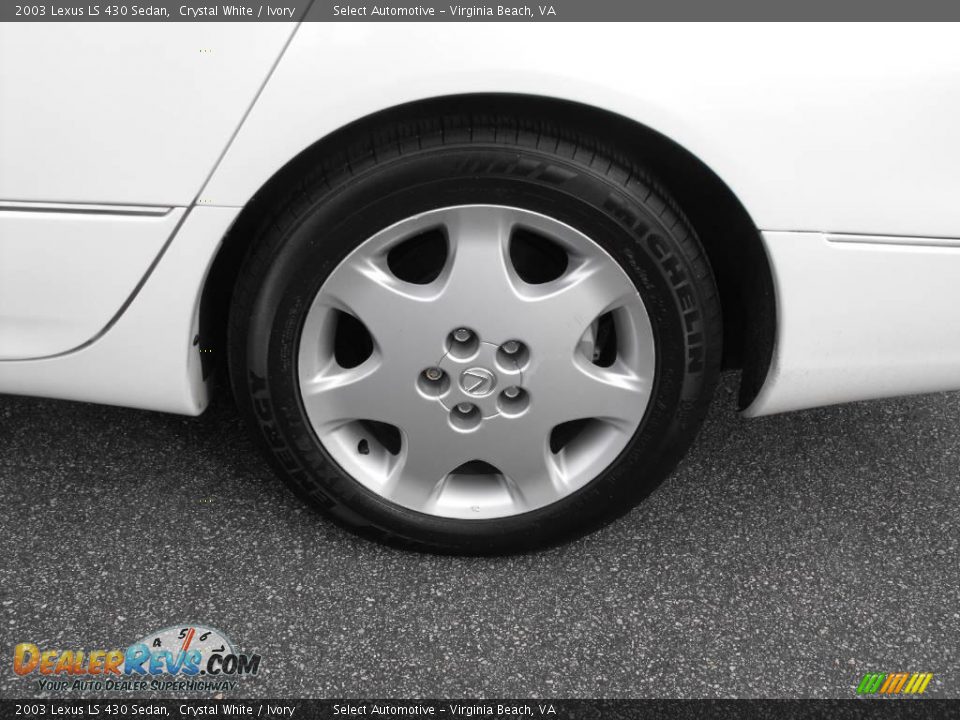 2003 Lexus LS 430 Sedan Crystal White / Ivory Photo #21