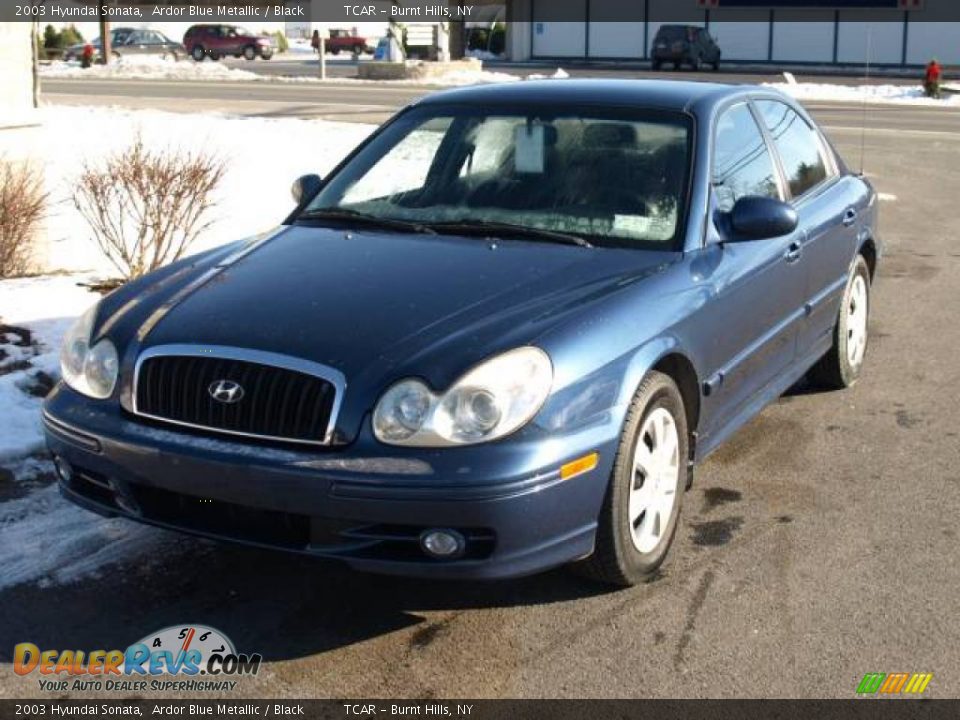 2003 Hyundai Sonata Ardor Blue Metallic / Black Photo #2