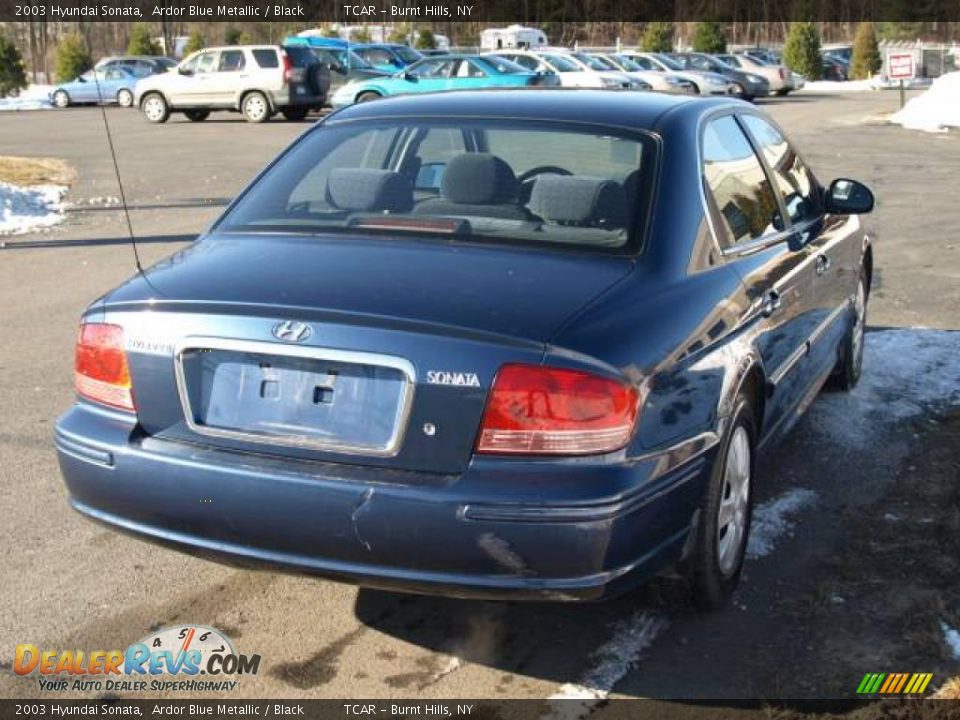 2003 Hyundai Sonata Ardor Blue Metallic / Black Photo #4