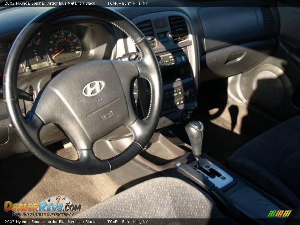 2003 Hyundai Sonata Ardor Blue Metallic / Black Photo #8