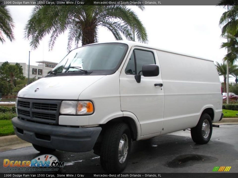1996 Dodge Ram Van 1500 Cargo Stone White / Gray Photo #2