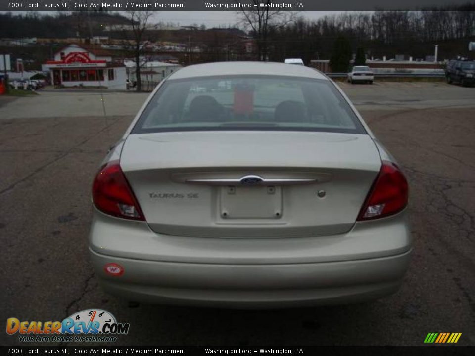 2003 Ford Taurus SE Gold Ash Metallic / Medium Parchment Photo #3