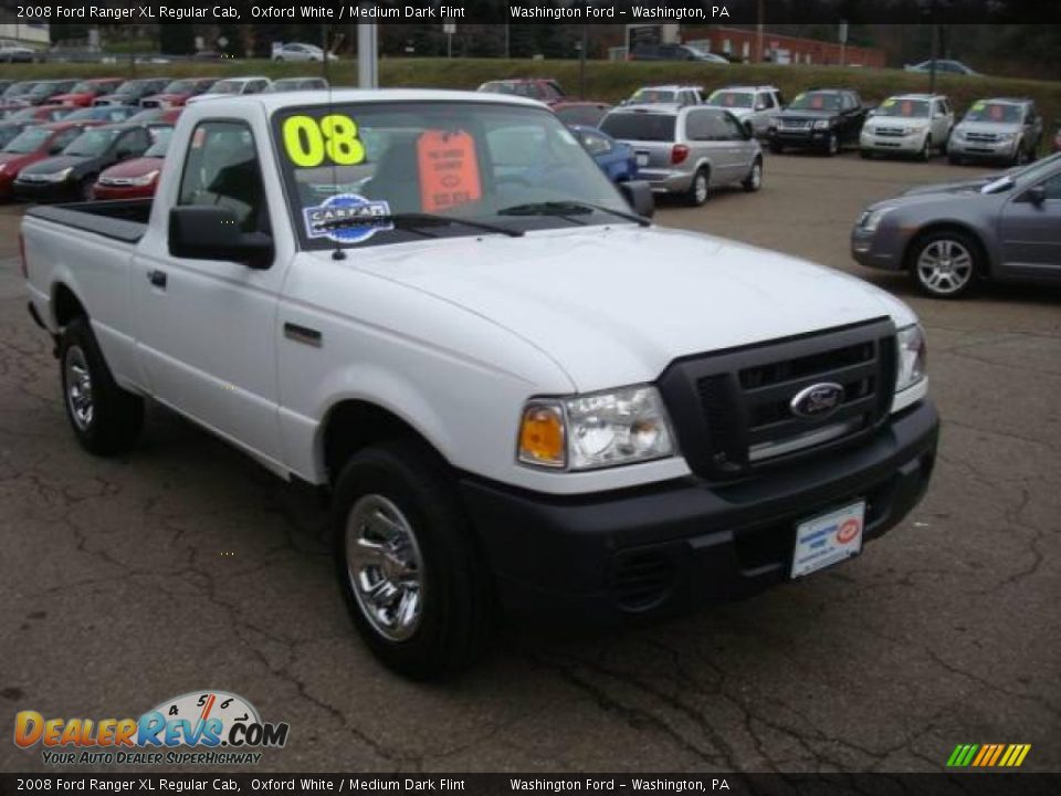 2008 Ford Ranger XL Regular Cab Oxford White / Medium Dark Flint Photo #6