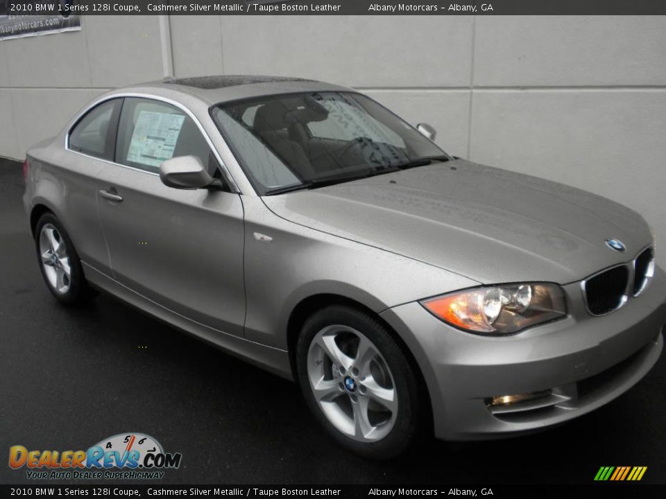 2010 BMW 1 Series 128i Coupe Cashmere Silver Metallic / Taupe Boston Leather Photo #21