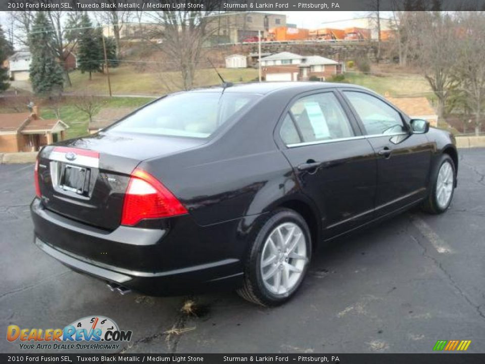 2010 Ford Fusion SEL Tuxedo Black Metallic / Medium Light Stone Photo #3