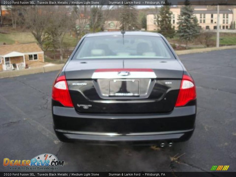 2010 Ford Fusion SEL Tuxedo Black Metallic / Medium Light Stone Photo #4