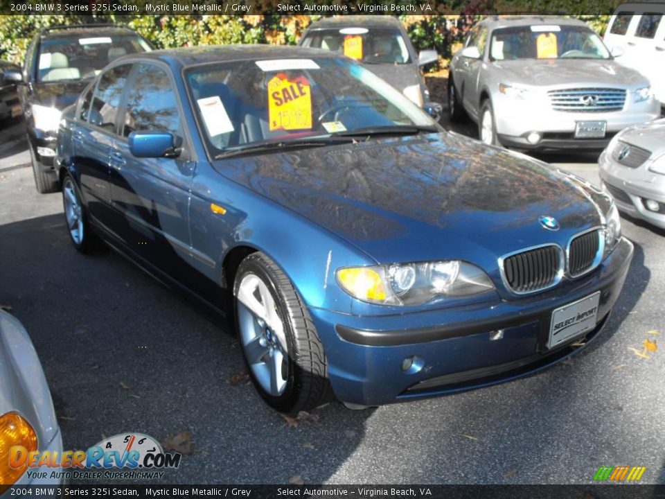 2004 BMW 3 Series 325i Sedan Mystic Blue Metallic / Grey Photo #3
