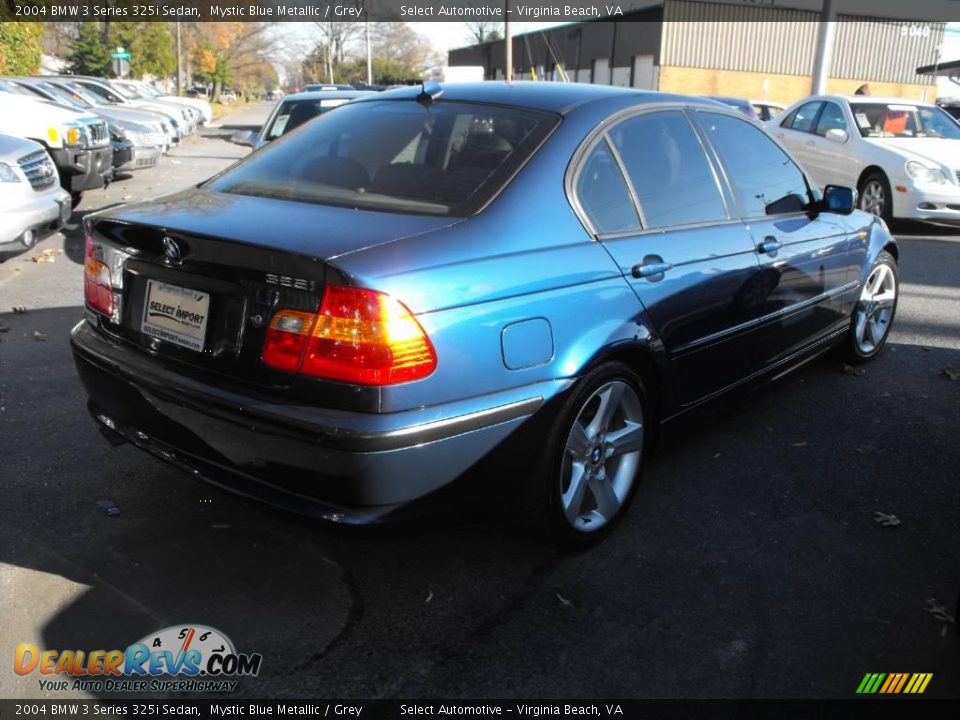 2004 BMW 3 Series 325i Sedan Mystic Blue Metallic / Grey Photo #4