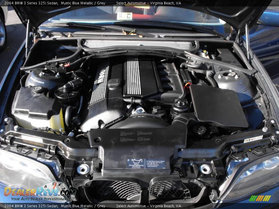 2004 BMW 3 Series 325i Sedan Mystic Blue Metallic / Grey Photo #15