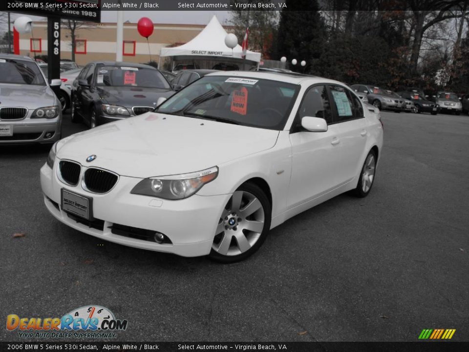 2006 BMW 5 Series 530i Sedan Alpine White / Black Photo #2