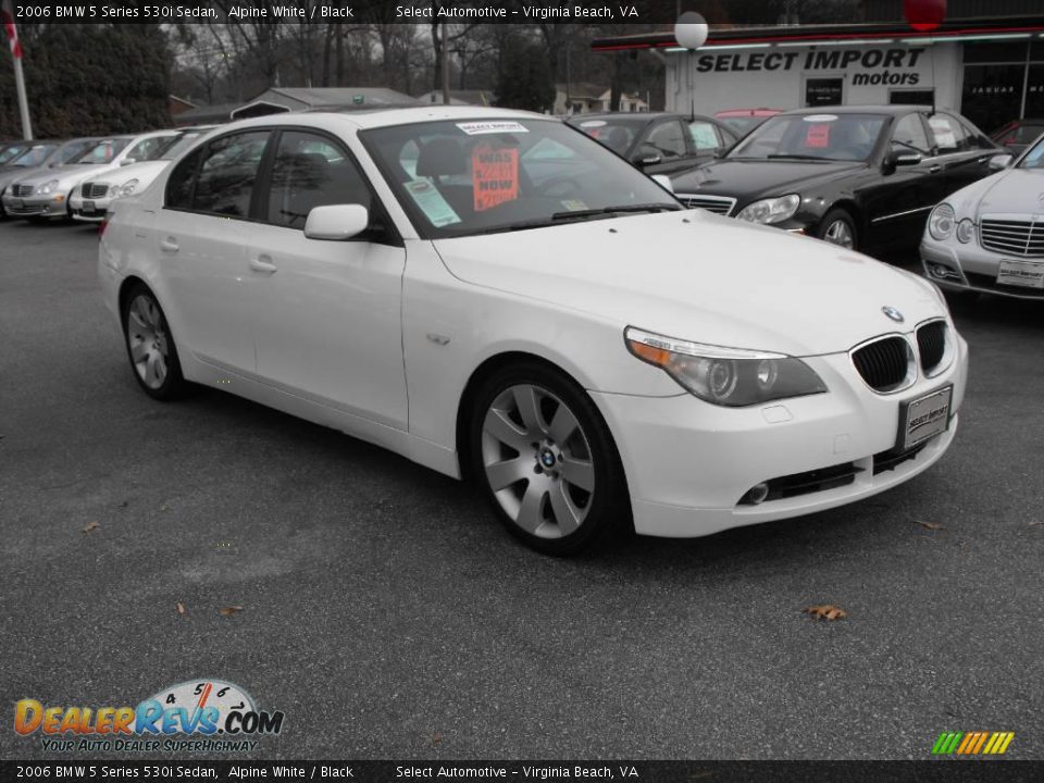 2006 BMW 5 Series 530i Sedan Alpine White / Black Photo #4